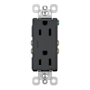Legrand Radiant 15 Ampere Tamper Resistant Decorator Electrical Outlet Graphite