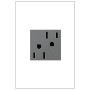Legrand adorne 15 Ampere Half-Controlled Tamper-Resistant Electrical Outlet Magnesium