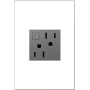 Legrand adorne 15 Ampere Energy-Saving On/Off Tamper-Resistant Electrical Outlet Magnesium