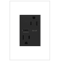 Legrand adorne 15 Ampere Tamper Resistant Electrical Outlet with ultra-Fast USB-A and USB-C Ports Graphite