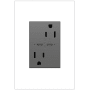 Legrand adorne 15 Ampere Tamper Resistant Electrical Outlet with Power Delivery USB-C Ports Magnesium