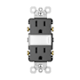Legrand Radiant 15 Ampere Tamper Resistant Decorator Electrical Outlet with Night Light Black