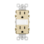 Legrand Radiant 15 Ampere Tamper Resistant Decorator Electrical Outlet with Night Light Ivory