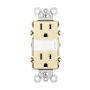 Legrand Radiant 15 Ampere Tamper Resistant Decorator Electrical Outlet with Night Light Light Almond
