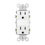Legrand Radiant 15 Ampere Tamper Resistant Decorator Electrical Outlet with Night Light White
