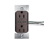 Legrand radiant 15 Ampere Electrical Outlet with USB-C Brown