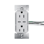 Legrand radiant 15 Ampere Electrical Outlet with USB-C Gray