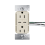 Legrand radiant 15 Ampere Electrical Outlet with USB-C Ivory