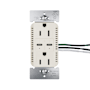Legrand radiant 15 Ampere Electrical Outlet with USB-C Light Almond