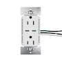 Legrand radiant 15 Ampere Electrical Outlet with USB-C White