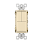 Legrand Radiant 15 Ampere Combination Single Pole/Single Pole/3-Way Light Switch Light Almond