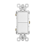 Legrand Radiant 15 Ampere Combination Single Pole/Single Pole Light Switch White