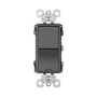 Legrand Radiant 15 Ampere Combination 3-Way/3-Way Light Switch Black