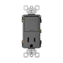 Legrand Radiant 15 Ampere Combination Tamper Resistant Outlet and 3-Way Light Switch Black