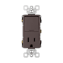 Legrand Radiant 15 Ampere Combination Tamper Resistant Outlet and 3-Way Light Switch Dark Bronze