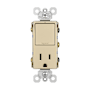 Legrand Radiant 15 Ampere Combination Tamper Resistant Outlet and 3-Way Light Switch Ivory