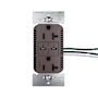Legrand radiant 20 Ampere Electrical Outlet with USB-C Brown