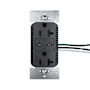 Legrand radiant 20 Ampere Electrical Outlet with USB-C Black