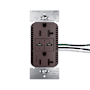 Legrand radiant 20 Ampere Electrical Outlet with USB-C Dark Bronze