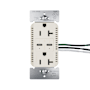 Legrand radiant 20 Ampere Electrical Outlet with USB-C Light Almond