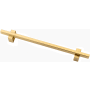 Lews Hardware Two-Tone 6 Inch Center to Center Handle Cabinet Pull Brushed Brass