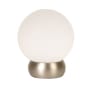 Lews Hardware Glass Ball 1-1/8 Inch Round Cabinet Knob Frosted Clear / Brushed Nickel