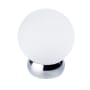 Lews Hardware Glass Ball 1-1/8 Inch Round Cabinet Knob Frosted Clear / Polished Chrome