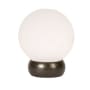 Lews Hardware Glass Ball 1-1/8 Inch Round Cabinet Knob Frosted Clear / Oil Rubbed Bronze