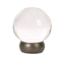Lews Hardware Glass Ball 1-1/8 Inch Round Cabinet Knob Transparent Clear / Oil Rubbed Bronze