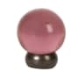 Lews Hardware Glass Ball 1-1/8 Inch Round Cabinet Knob Transparent Amethyst / Oil Rubbed Bronze