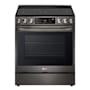 LG 30 Inch Wide 6.3 Cu. Ft. Free Standing Electric Range with Radiant Burners and Air Fry Black Stainless Steel