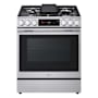 LG 30 Inch Wide 6.3 Cu. Ft. Free Standing Gas Range with Sealed Burners and Storage Drawer Stainless Steel