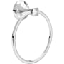 Liberty Hardware Esato 6-3/8" Wall Mounted Towel Ring Polished Chrome