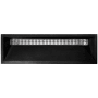 Linkasink Henry 48" Rectangular Concrete Drop In Bathroom Sink Black Concrete with Polished Stainless Steel