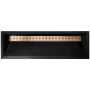 Linkasink Henry 48" Rectangular Concrete Drop In Bathroom Sink Black Concrete with Satin Unlacquered Brass