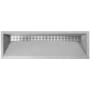 Linkasink Henry 48" Rectangular Concrete Drop In Bathroom Sink Gray Concrete with Satin Stainless Steel