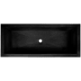 Linkasink Trough 36" Rectangular Concrete Drop In Bathroom Sink Black Concrete
