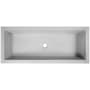 Linkasink Trough 36" Rectangular Concrete Drop In Bathroom Sink Gray Concrete