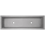 Linkasink Trough 48" Rectangular Concrete Drop In Bathroom Sink Gray Concrete