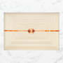 Linkasink 23" Rectangular Glass Undermount Bathroom Sink with Metal Leaf Accent Cream Glass with Copper