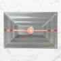Linkasink 20" Rectangular Glass Undermount Bathroom Sink with Metal Leaf Accent Gray Glass with Copper