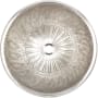 Linkasink Cast Bronze 17" Circular Yellow Bronze Drop In or Vessel Bathroom Sink White Bronze