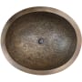 Linkasink Cast Bronze 18-1/2" Oval Yellow Bronze Vessel Bathroom Sink Antique Bronze