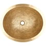 Linkasink Cast Bronze 18-1/2" Oval Yellow Bronze Vessel Bathroom Sink Vintage Brass