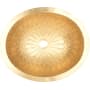 Linkasink Cast Bronze 18-1/2" Oval Yellow Bronze Drop In, Undermount, or Vessel Bathroom Sink Unlacquered Brass