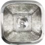 Linkasink Cast Bronze 16" Square Bronze Drop In or Undermount Bathroom Sink Polished White Bronze