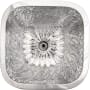Linkasink Cast Bronze 21" Square Bronze Drop In or Undermount Bathroom Sink Polished White Bronze