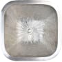 Linkasink Cast Bronze 21" Square Bronze Drop In or Undermount Bathroom Sink White Bronze