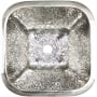 Linkasink Cast Bronze 16" Square Bronze Drop In or Undermount Bathroom Sink Polished White Bronze