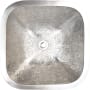 Linkasink Cast Bronze 16" Square Bronze Drop In or Undermount Bathroom Sink White Bronze